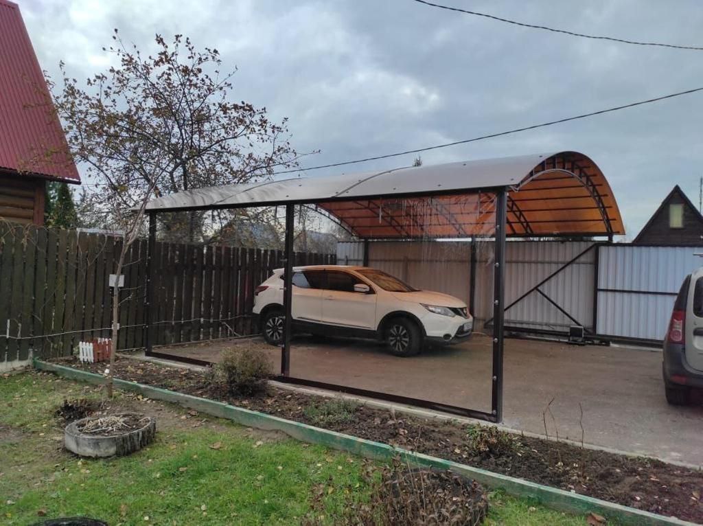 Прозрачные шторы ПВХ для навеса под автомобиль в Умёте